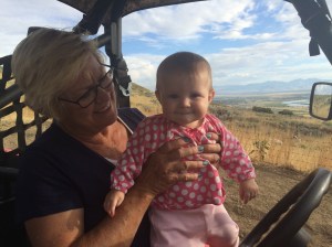 Grandma always loves her grand babies. 